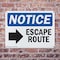 Signmission Escape Route (Right Arrow), 14 in W x Rectangle, Plastic OS-2PACK-NS-P-1014-L-12138 - alternate 3